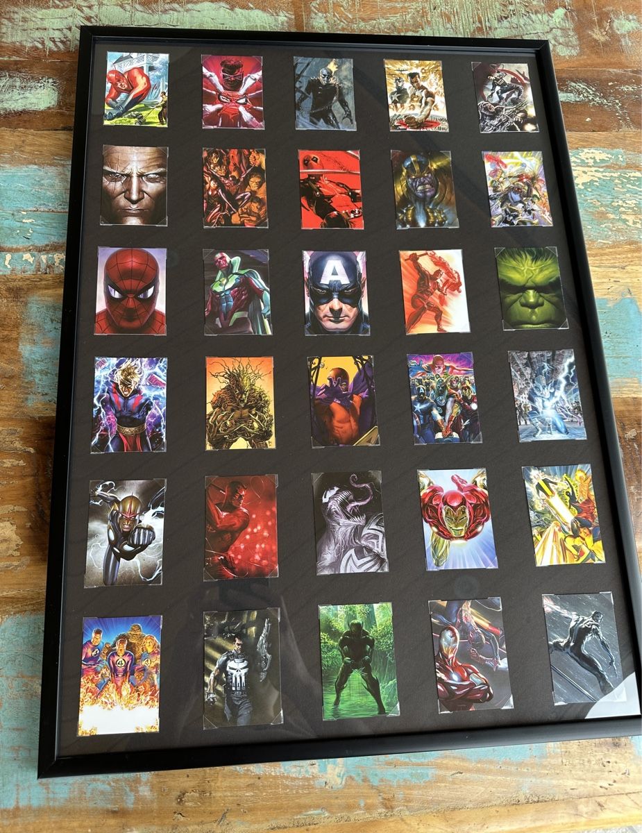 Panini Carte collezionabili: Bild 80 Jahre Marvel 50 Panini Karten eingerahmt – Nuovo (secondo la descrizione) da Strengelbach venduto da shihtzuliving_22 2