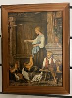 Bild Albert Anker Mädchen Hühnerfütternd