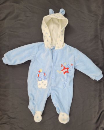 K&L Pyjama Bébé bleu-ciel à capuche