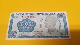 Venezuela Banknote - Dos Bolivares - Seltenes 1989