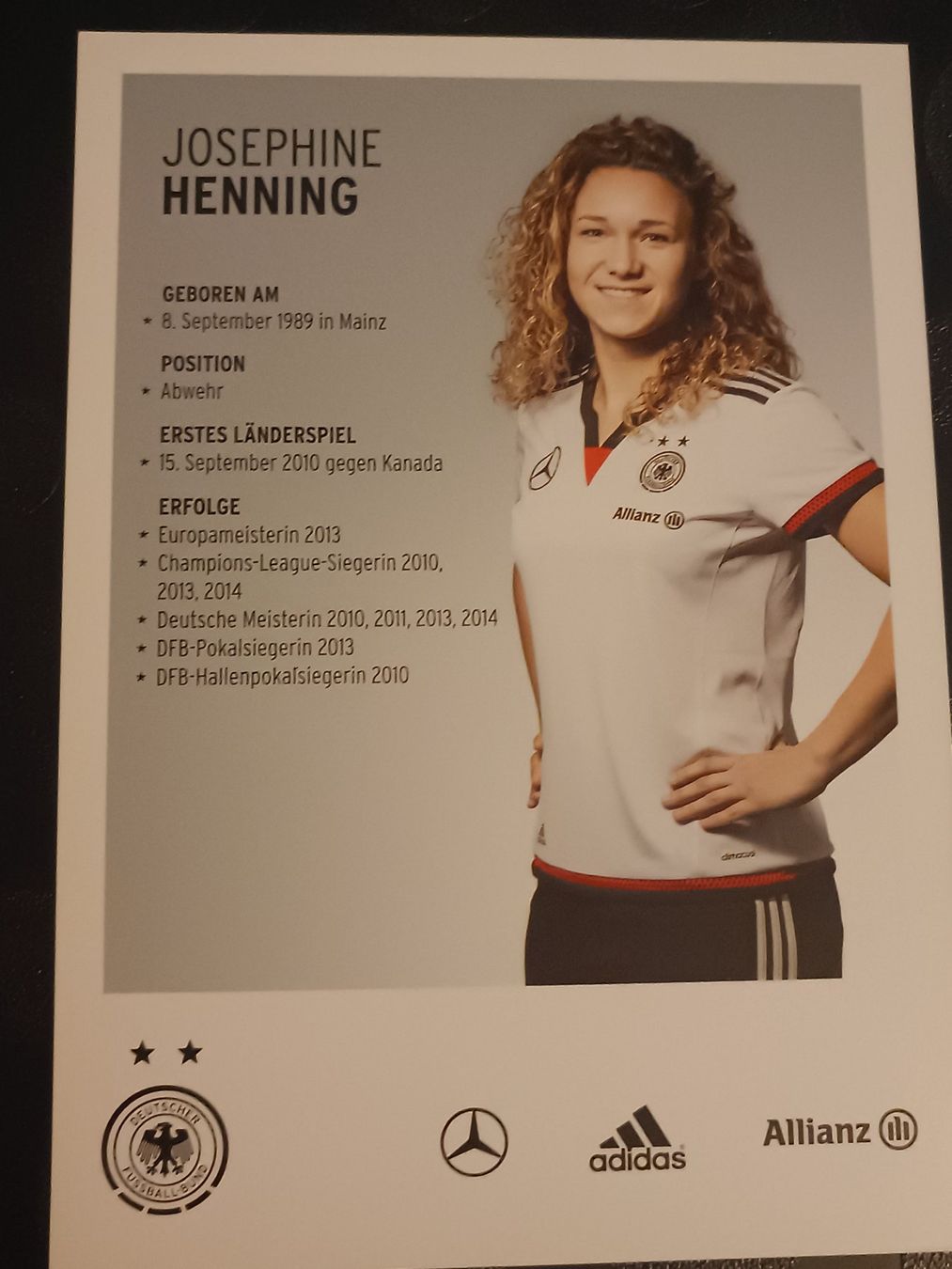 Autographes: Josephine Henning - DFB Autogrammkarte - handsigniert – D'occasion à Menziken par Artographs 1