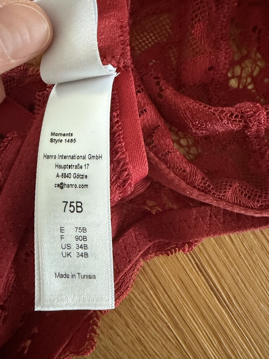 Hanro Altra biancheria intima: BH - Hanro - rot - 75B – Nuovo (secondo la descrizione) da Baar venduto da Colette18 2