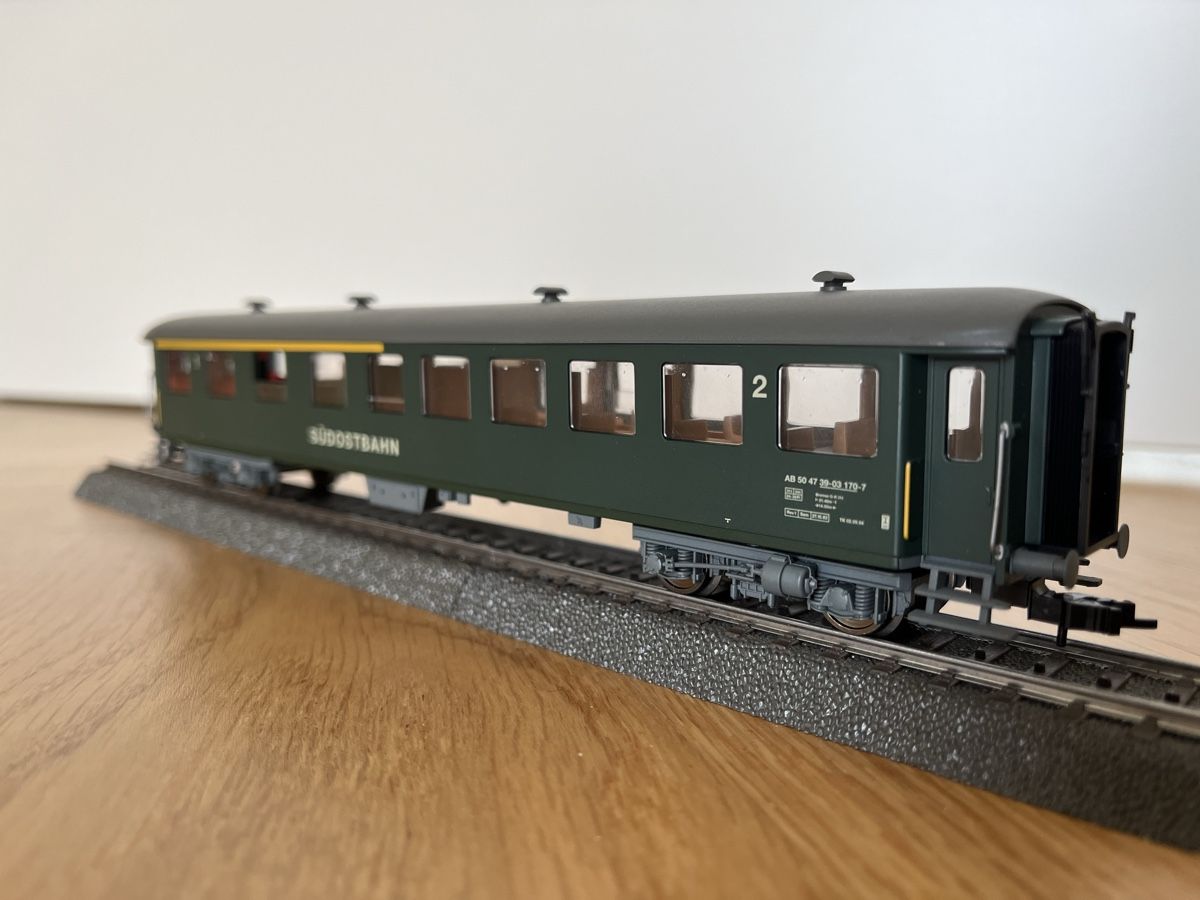 Fleischmann Modellini di ferrovie: 2 Stk SOB Stahlwagen Fleischmann OVP – Usato da Basel venduto da Re620_11627 1