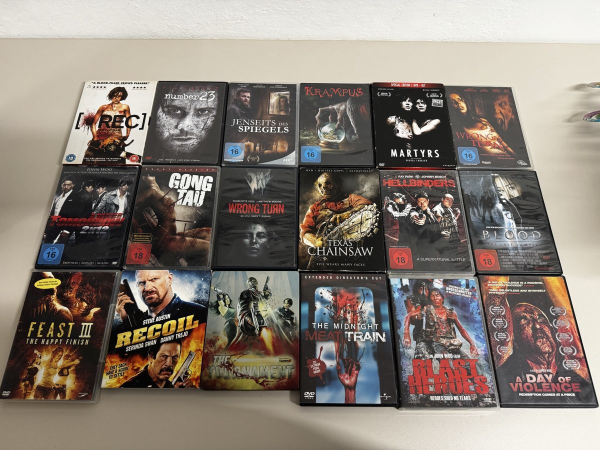 Tutti i DVDs: DVD Sammlung 18 Stück Horror Filmtitel gemischt – Usato da Zürich venduto da Nobs1 1