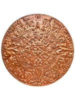 Antiker grosser Aztekenkalender, Inka, Maya aus Kupfer