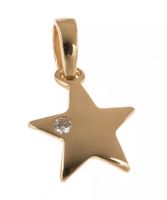 Anhänger Stern aus 585 Gold 14 Karat mit Zirkonia