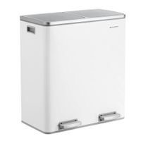 SONGMICS LTB60WT Mülleimer 2 x 30L weiß