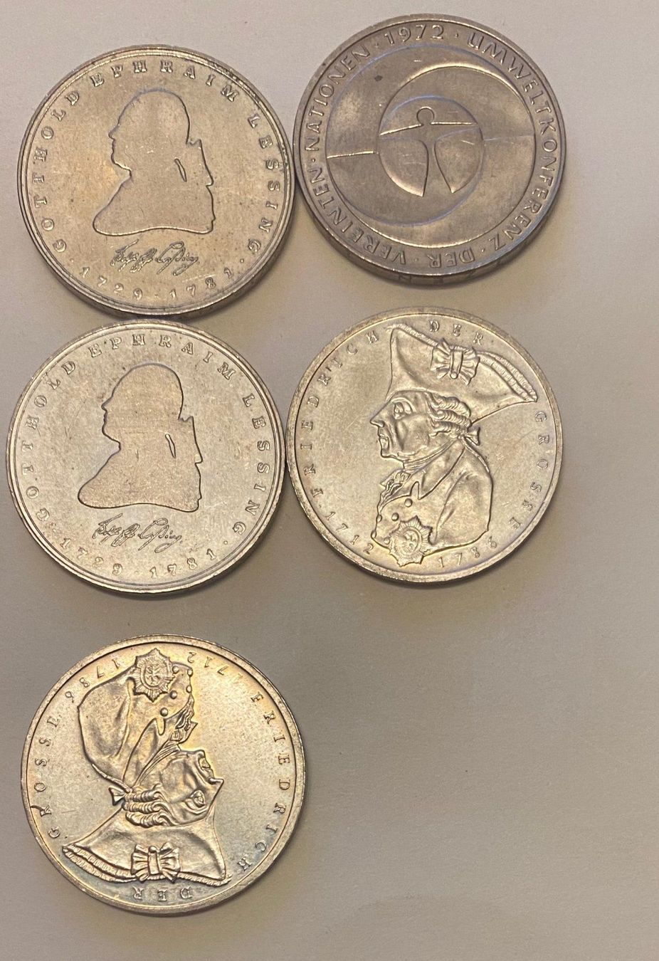 Tutti le monete: 11 pièces de 5 mark commémoratives en argent – Usato da Carouge GE venduto da Pierre48 2