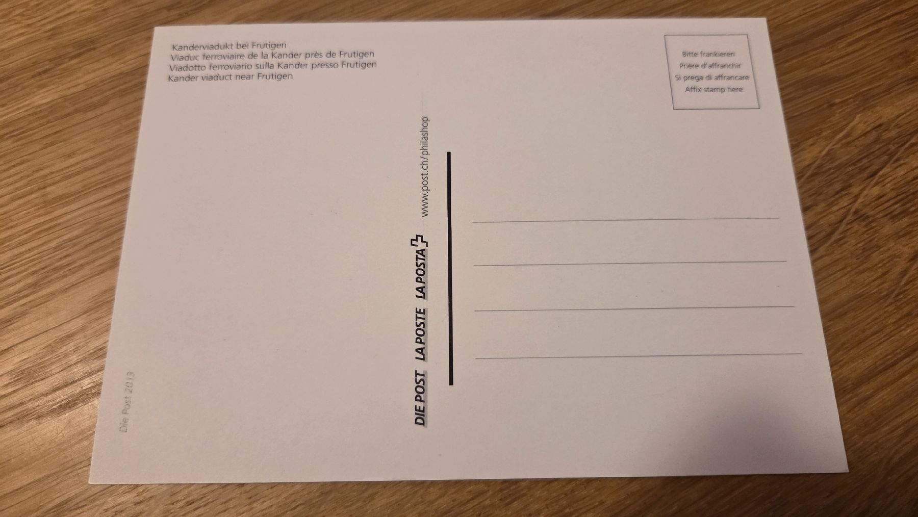 Tutti i francobolli: 2013 FDC Maximumkarte Kanderviadukt bei Frutigen – Usato da Arni AG venduto da Moth68 1