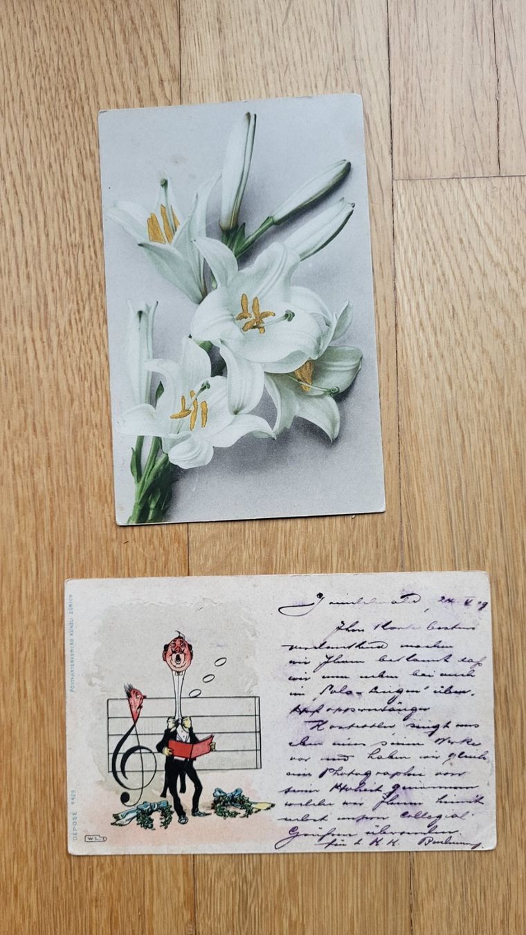 Ansichtskarten: 2 Karten Aargau Stempel Mumpf und Baden1908/1909 – Gebraucht aus Bäriswil BE von mimi.86 3