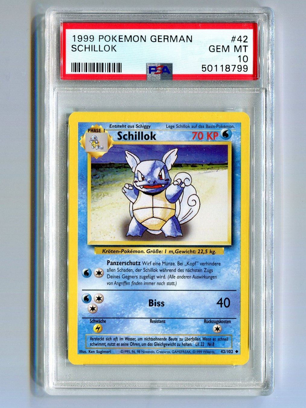 Pokémon Sammelbilder & Trading cards: PSA 10 Schillok 42/102 Basis Set Deutsch – Neu (gemäss Beschreibung) aus Dornach von Deco89