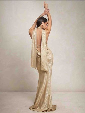 Abendkleid gold Grösse S wie neu (Von Shein)