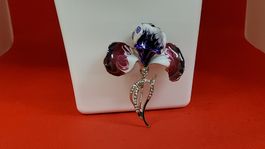 Elegante Vintage Brosche Iris Blüte, ideal für den Frühling!