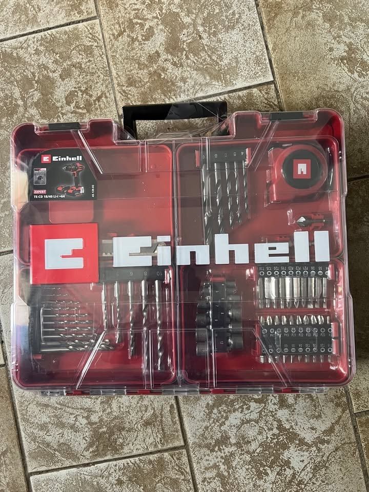 Einhell Bohrmaschinen: EINHELL Set Perceuse-visseuse à percussion sans fil TE-CD 18 – Neu und originalverpackt aus Marly von gol_7sfs 5
