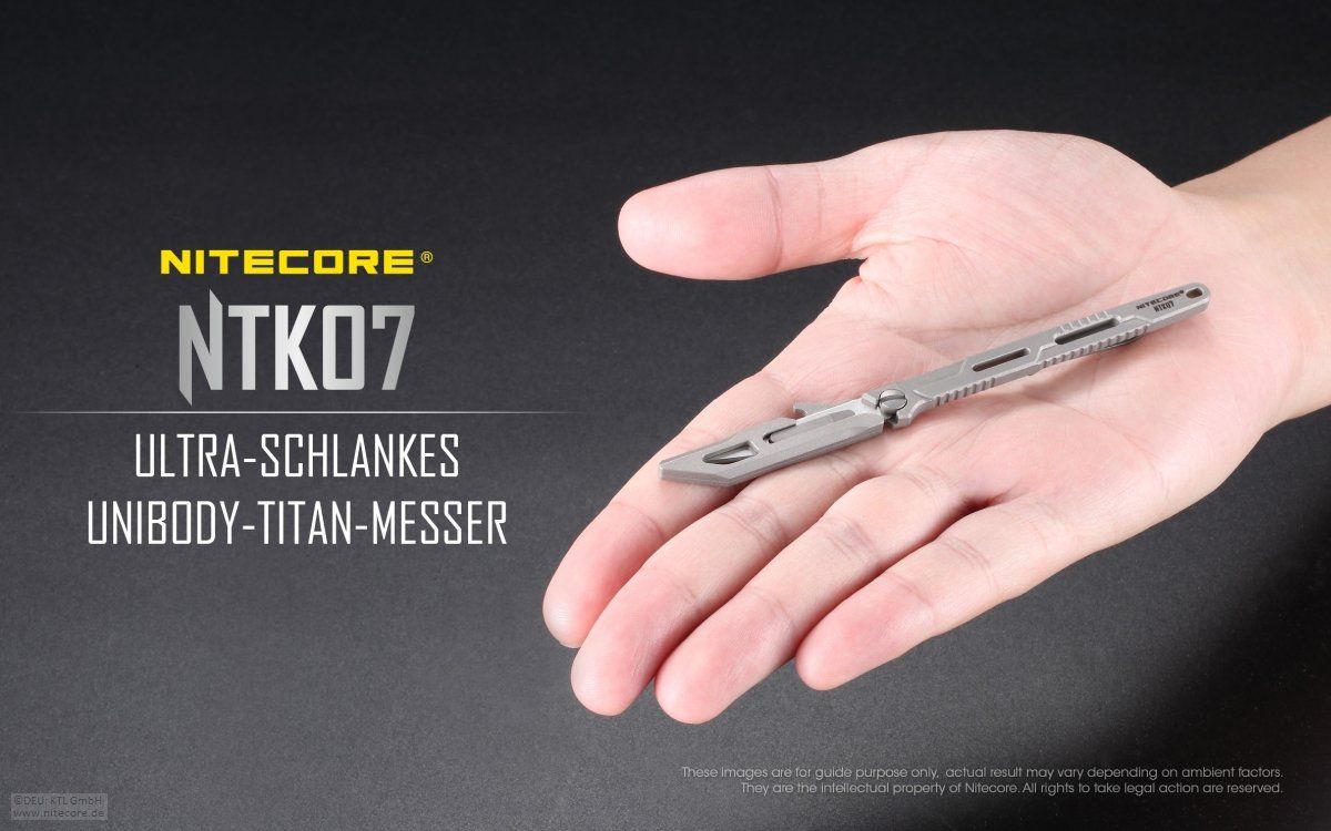 Coltelli: NiteCore Titan Messer NTK07 Unibody – Nuovo e nell'imballaggio originale da Grüningen venduto da Prolumin 1