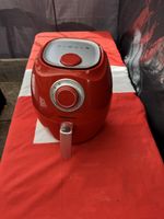 Gourmetmaxx Heissluftfritteuse rot 1350 Watt mit Zubehoer