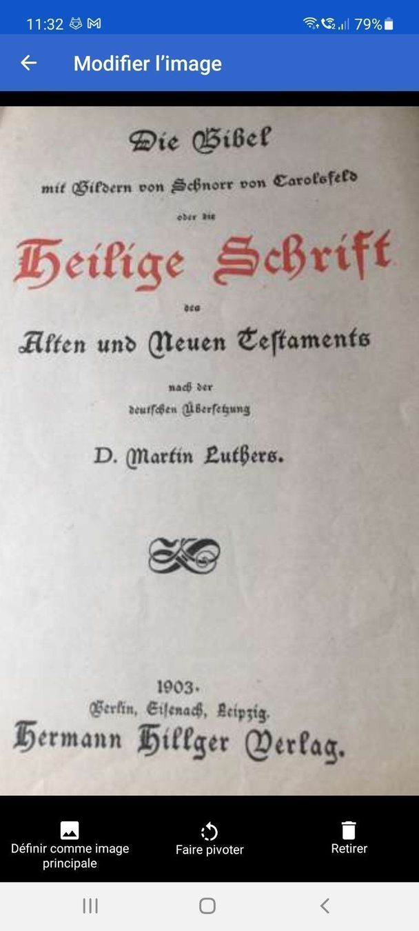Bücher: RARE Bible ancienne – Gebraucht aus Rennaz von Loraccar 1