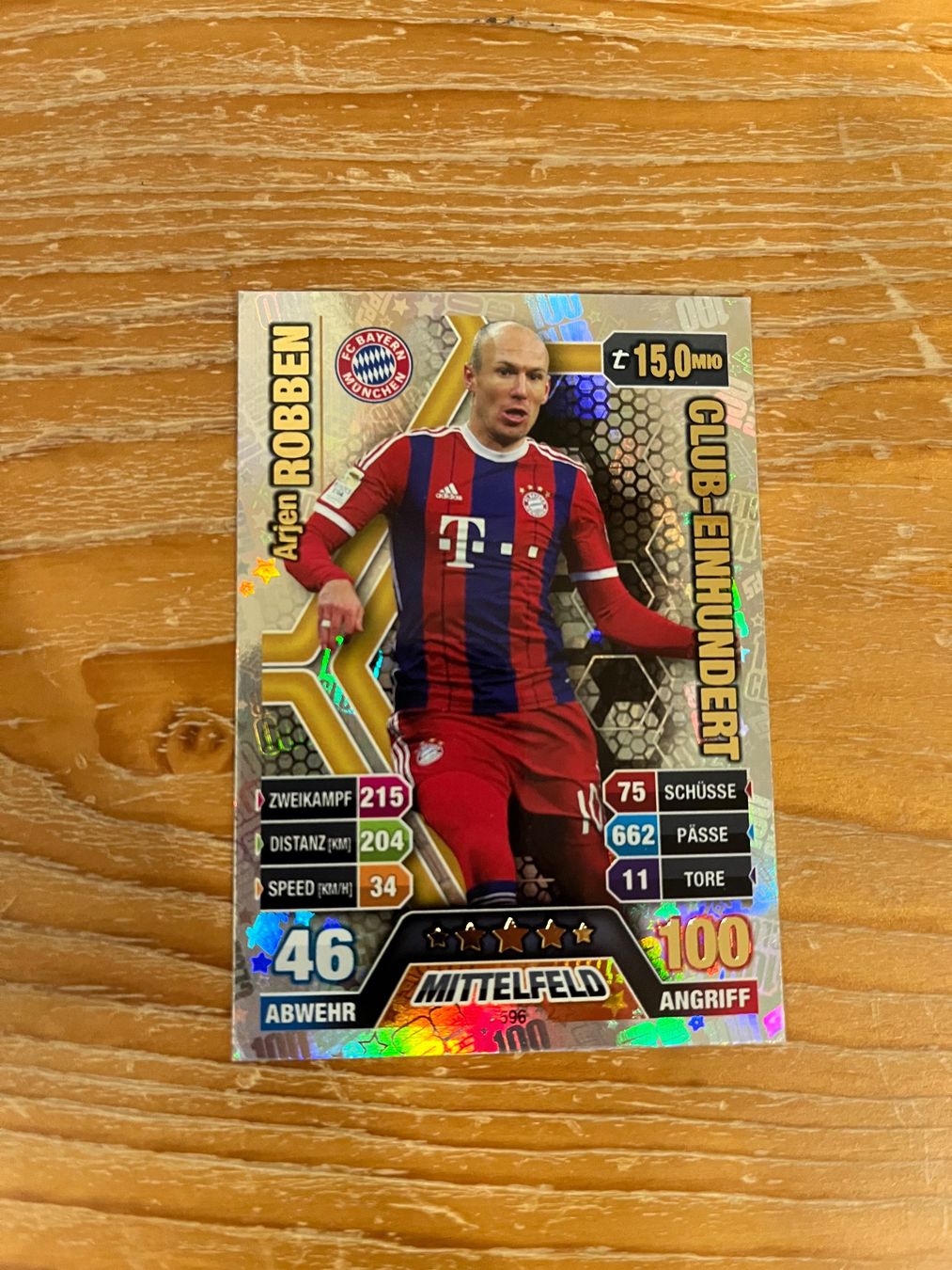 Topps Carte collezionabili: Arjen Robben Club Einhundert 14/15 – Usato da Balzers venduto da jos_6r9r