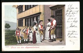 Appenzellerland, Gesellschaft in Tracht