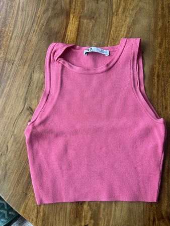 Zara Top, Gr. S, Pink, crop top cropped