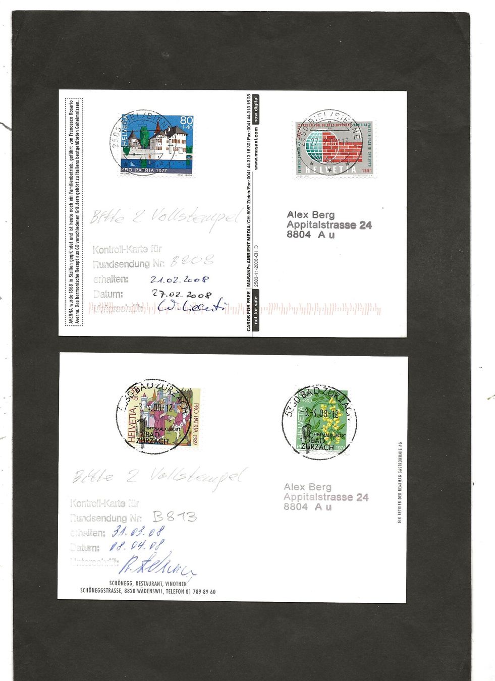 Tutti i francobolli: Schweiz 32 Karten mit Vollstempel – Usato da Au ZH venduto da xelagreb01 1