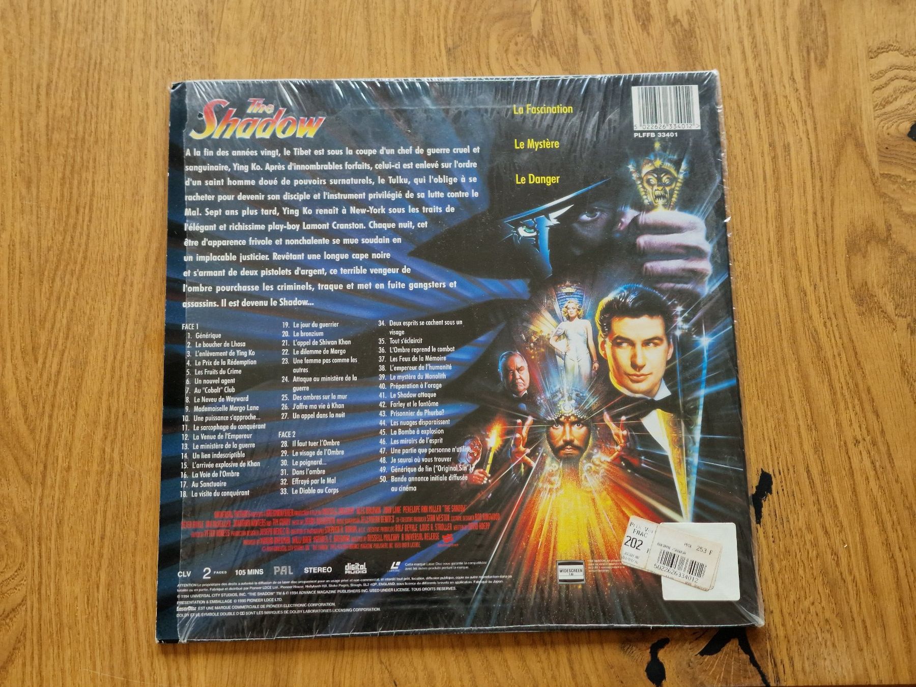 Tous les DVDs: The Shadow - LaserDisc - PAL VF – D'occasion à Courgenay par Periote00 1