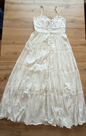 Weisses Sommerkleid MNG Gr. S Baumwolle - Luftig & leicht ☀️