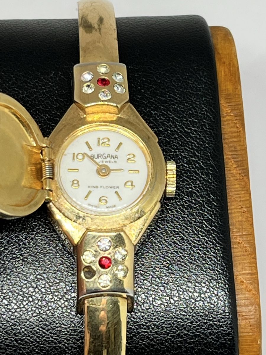 BURGANA – King Flower – Damen Armreif Uhr – Handaufzug (Gebraucht) in ...