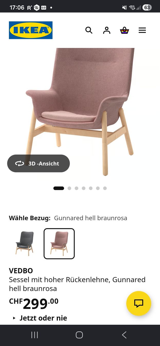 Ikea Poltrone: IKEA VEDBO Sessel, Farbe: Gunnared hell braunrosa – Usato da St. Gallen venduto da charly92 6