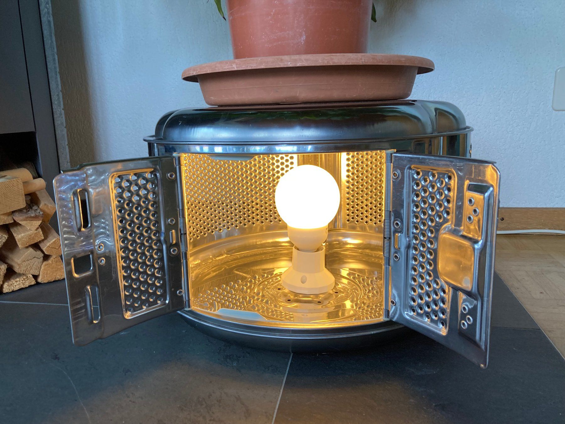 Lampade: Vintage: Waschmaschinentrommel-Lampe – Usato da Herisau venduto da beate011171 1