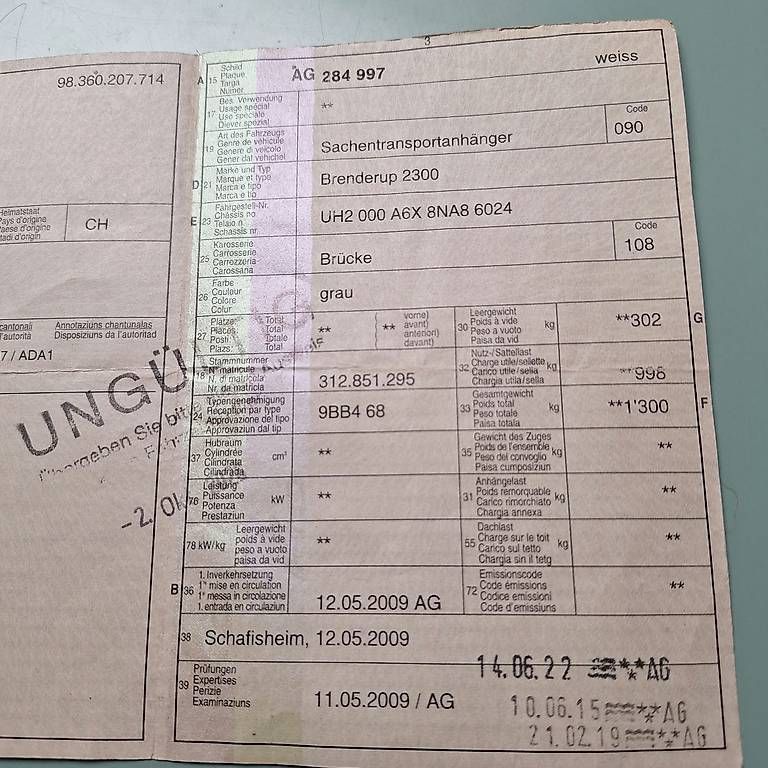 Rimorchi: Anhänger  – Usato da Pratteln venduto da Caterinaandreano03 3