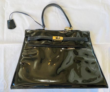 Elegant Vintage Handtasche im Kelly-Stil – Echtes Leder