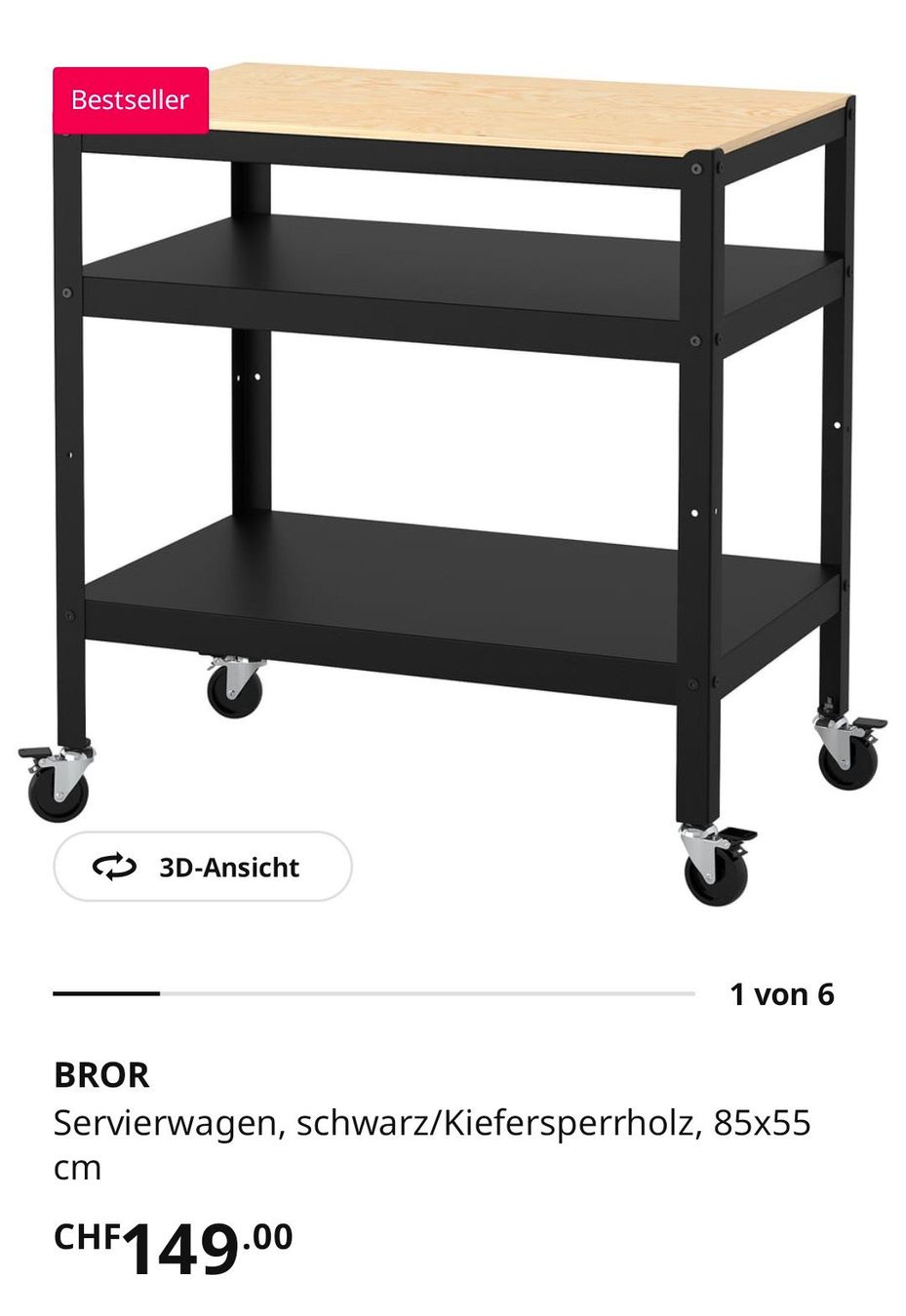 Ikea Banconi: BROR Servierwagen IKEA 85x55cm – Usato da Wangen an der Aare venduto da eggerclaudia 5