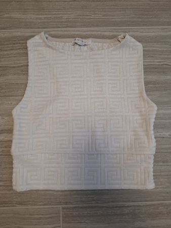 haut blanc à motif XS