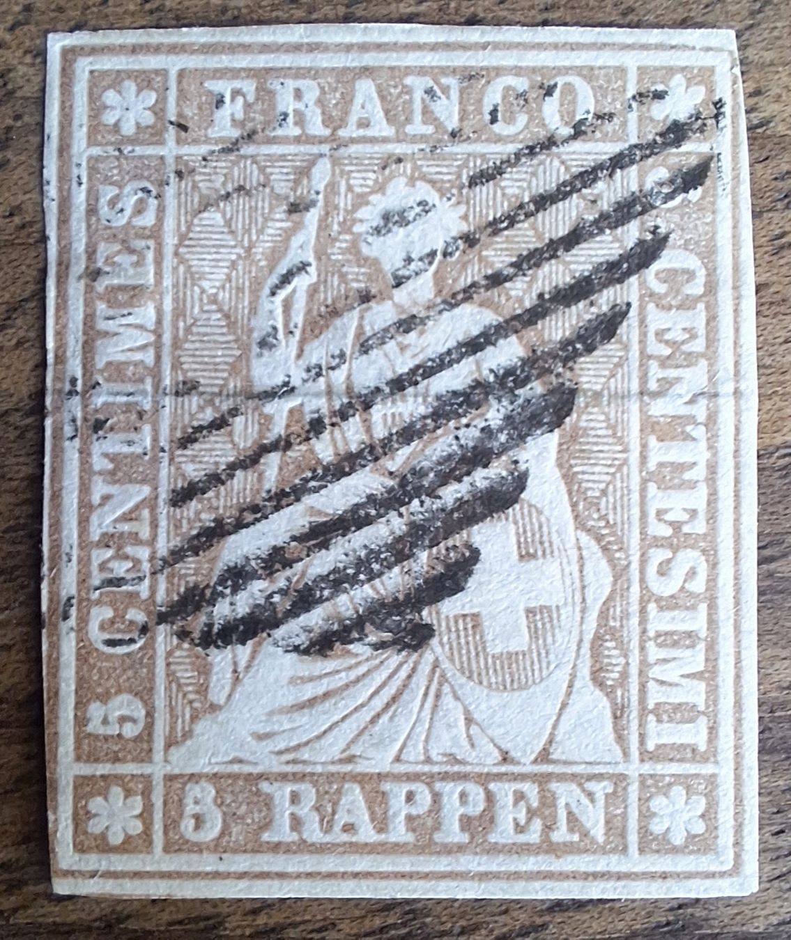 Tutti i francobolli: Strubel 22B Mit Befund Kat. 260.-  – Usato da Balgach venduto da SIMEON27