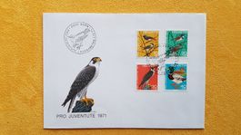 FDC - Pro Juventute Vögel  - Schweiz 1971
