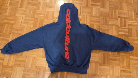 Hoodie ColdCulture blau mit Logoprint Grösse L neuwertig