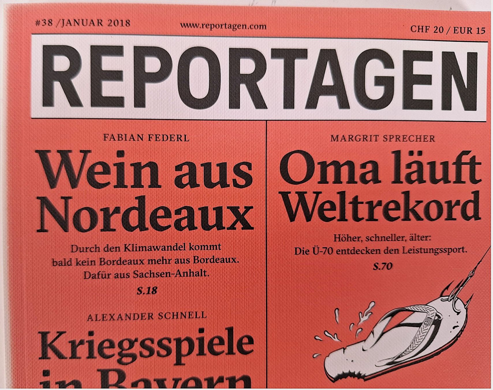 Zeitschriften & Magazine: REPORTAGEN NR. 38 Januar 2018 – Gebraucht aus Wil SG von Restwert_Wil 1