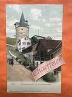 1907 Zug, Kapuzinerturm mit Schanzengraben.