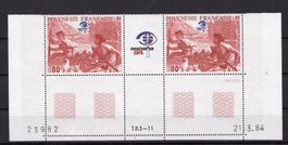 R5149  /  Polynésie poste aérienne 1984 neufs XX coins datés