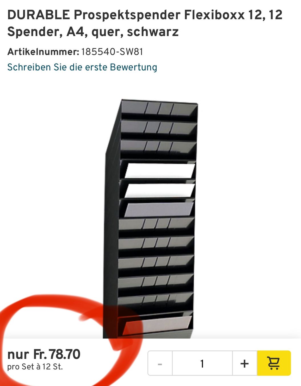 Supporti a parete: neuer DURABLE Prospektspender Flexiboxx 12, 12 Spender, A4 – Nuovo e nell'imballaggio originale da Necker venduto da liq24 1