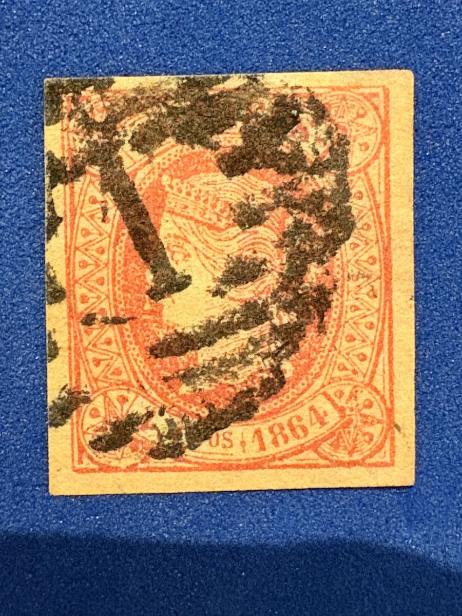 Alle Briefmarken: Timbre postal  1864 timbre ancien usagé – Gebraucht aus Carouge GE von irma016