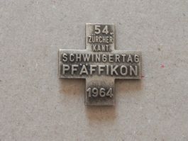 Abzeichen Kantonal Schwingfest Schwingen Pfäffikon ZH 1964