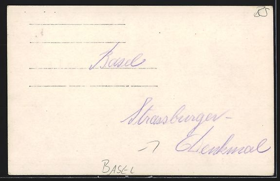 Cartes postales: Foto-AK Basel, Männer vor dem Strassbur – D'occasion à Berlin par bartko-reher 1