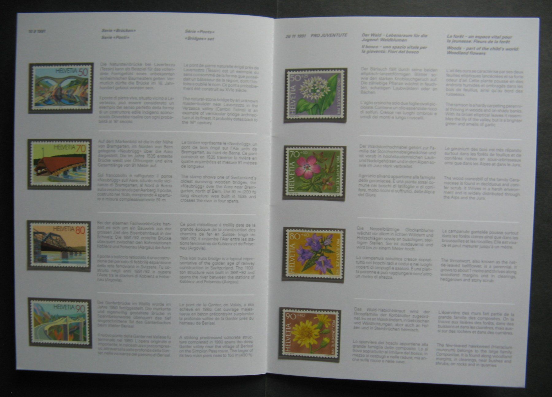 Tutti i francobolli: PTT-Jahrbuch 1991 postfrisch ** – Nuovo (secondo la descrizione) da Frauenfeld venduto da Interessent1 3