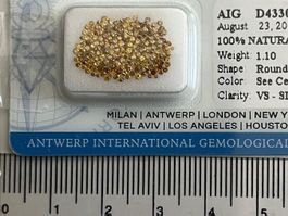 AIG zertifizierte Diamanten,211 Stk 1.10 Karat,Top Zustand💎