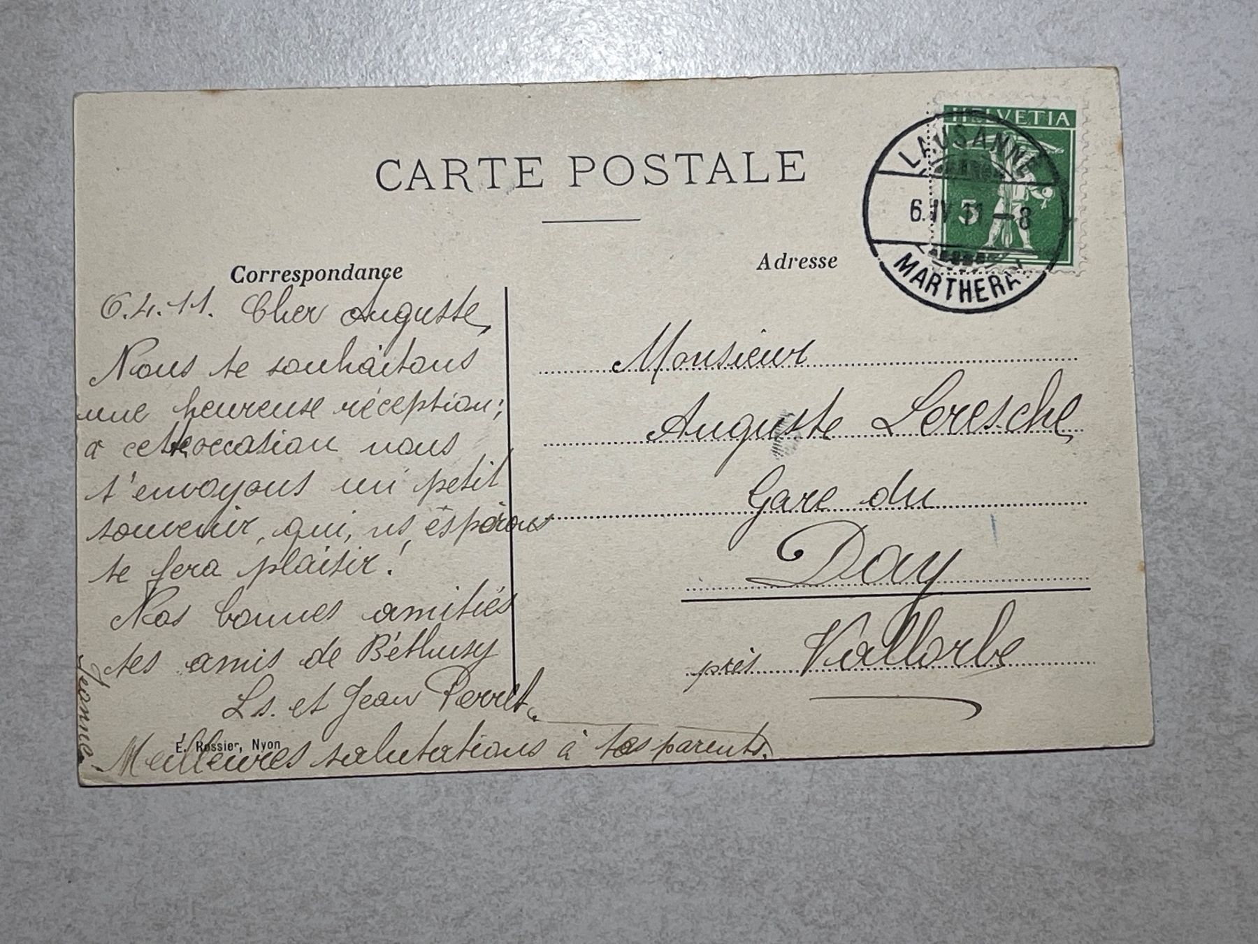 Cartes postales: Ouchy Débarcadère & Alpes de Savoie – D'occasion à Strengelbach par Aschatan5 1