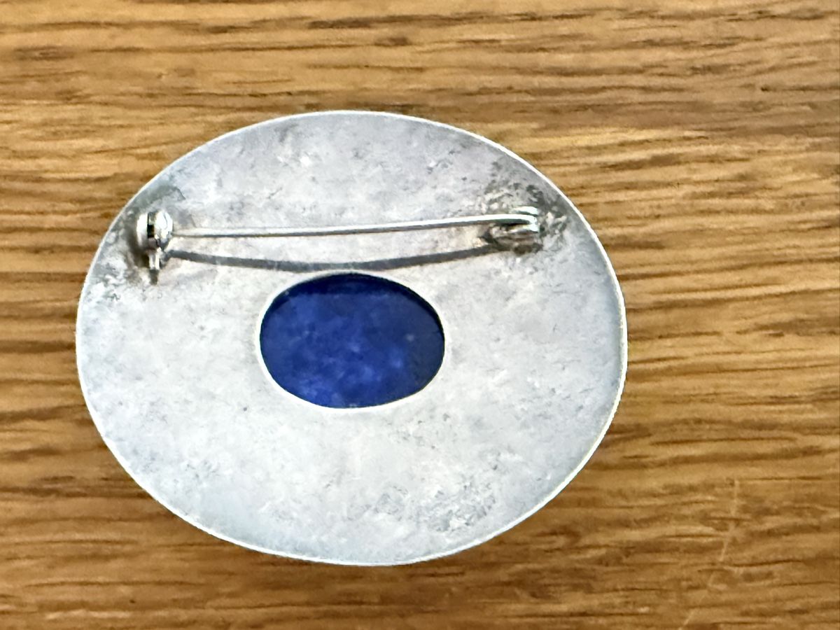 Broches & Aiguilles: Sterling Silber Brosche mit blauem Stein. – D'occasion à Goldach par Messerguru 6