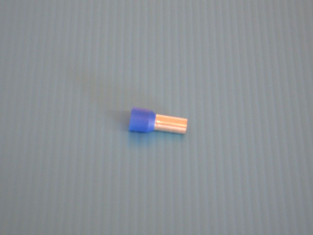 Aderendhülsen 16mm² lang blau isoliert Hülse 18mm Gesamtlänge 28mm
