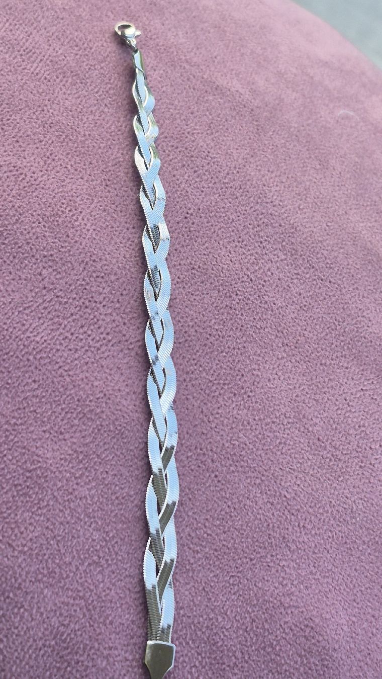 Armbänder & -reifen: Bracciale donna argento intrecciato regolabile – Neu (gemäss Beschreibung) aus Giubiasco von Stefaniav 3
